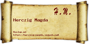 Herczig Magda névjegykártya